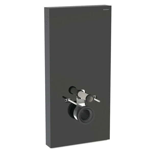 WC-Fixtur Geberit Monolith för Vägghängd Toalettstol 101 cmxSvart/Glas