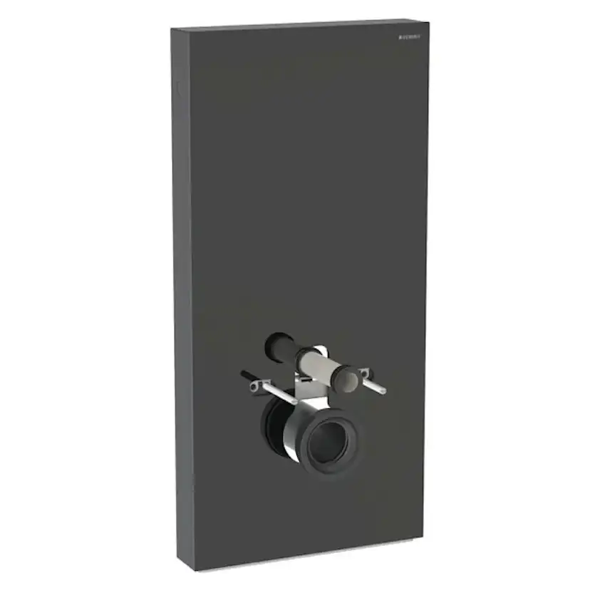 WC-Fixtur Geberit Monolith för Vägghängd Toalettstol 101 cmxSvart/Glas