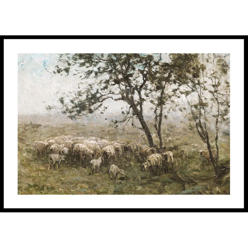 Een Kudde Schapen By William Charles Estall 50x70 50x70 cm