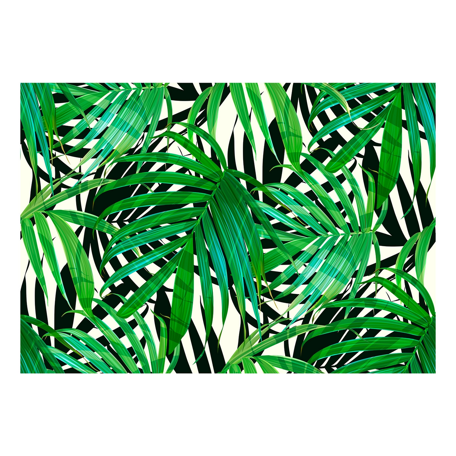 Självhäftande fototapet - Tropical Leaves 98x70 Storlek: 98x70 cm