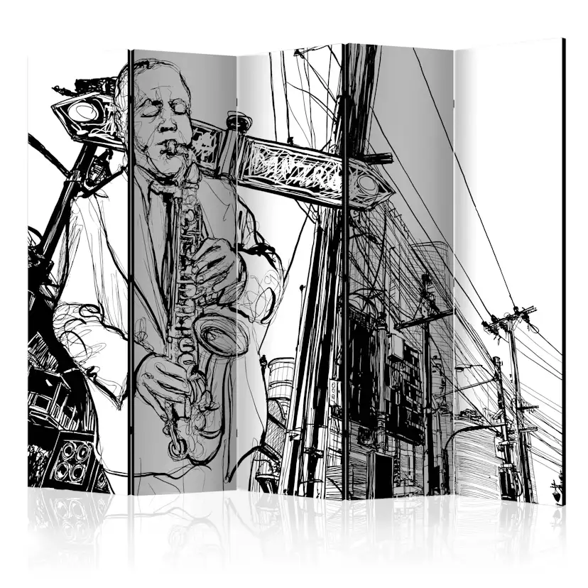 Rumsavdelare Skärmvägg Arkiio Saxophone Recital on Broadway II 225x172 cm