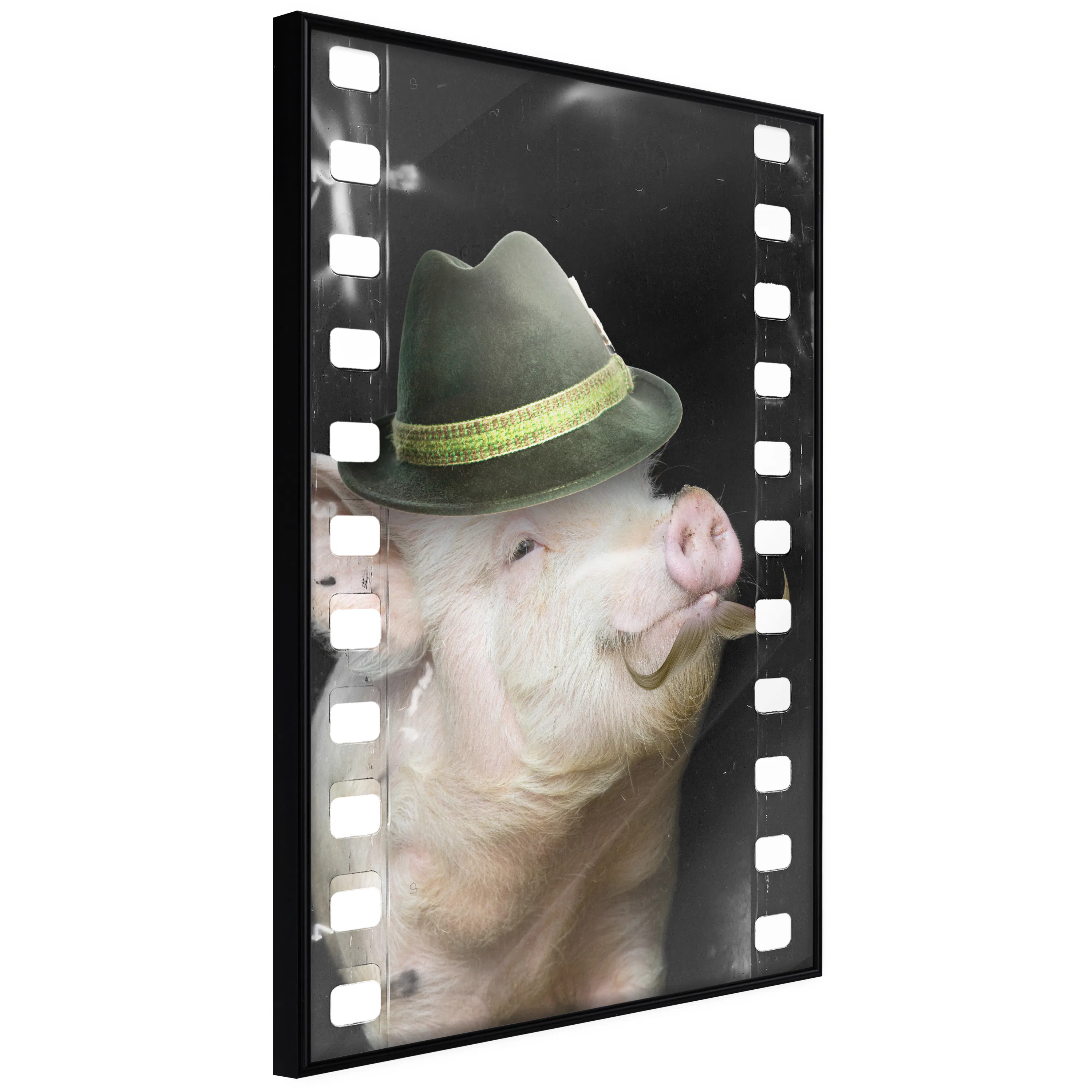Poster Artgeist Affisch Pig with Mustache