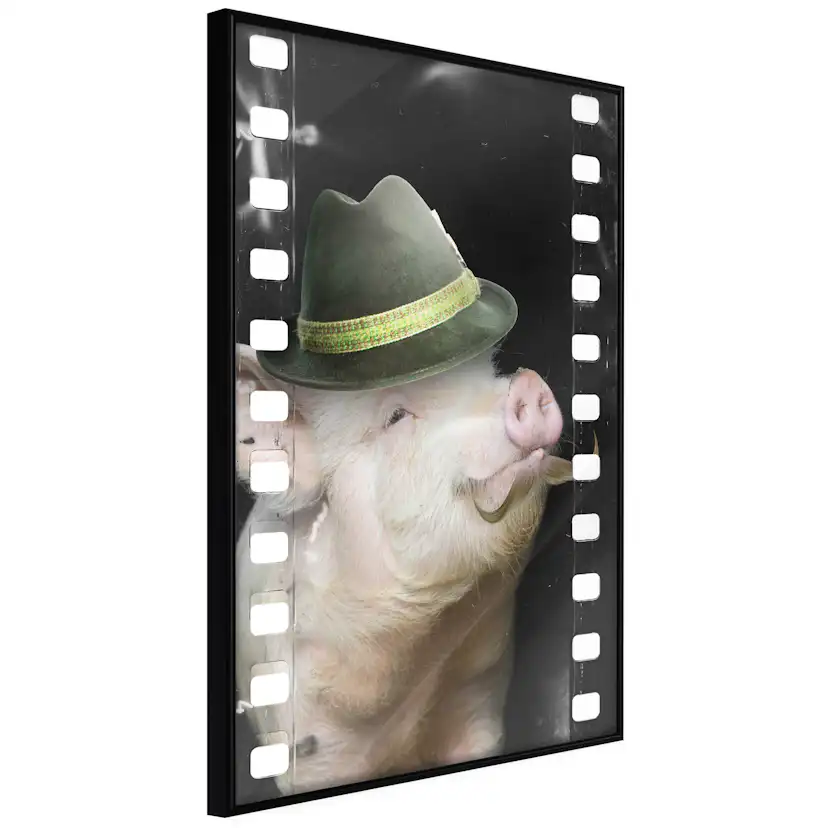 Poster Artgeist Affisch Pig with Mustache