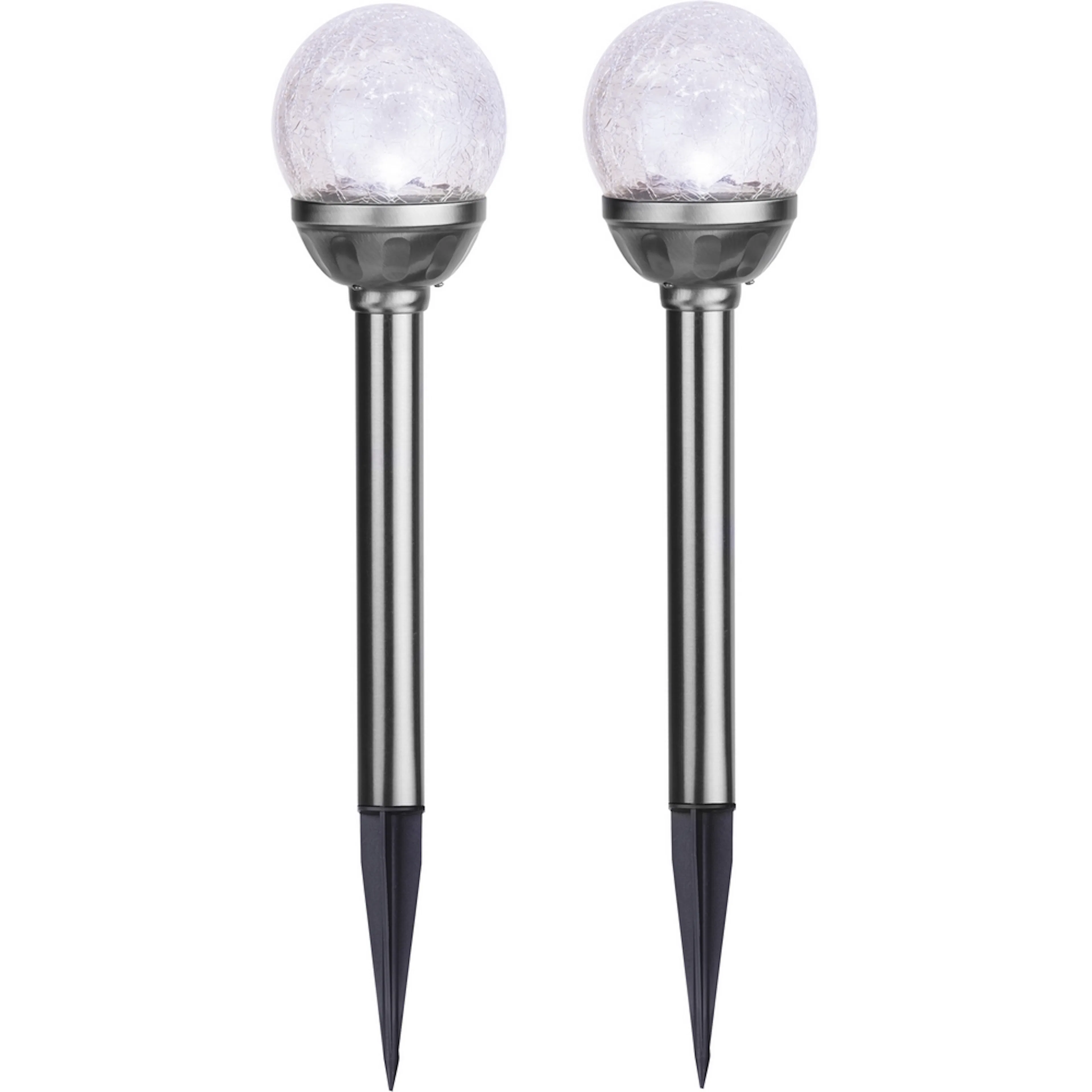 Solcells-pollare 2-p Roma Silver