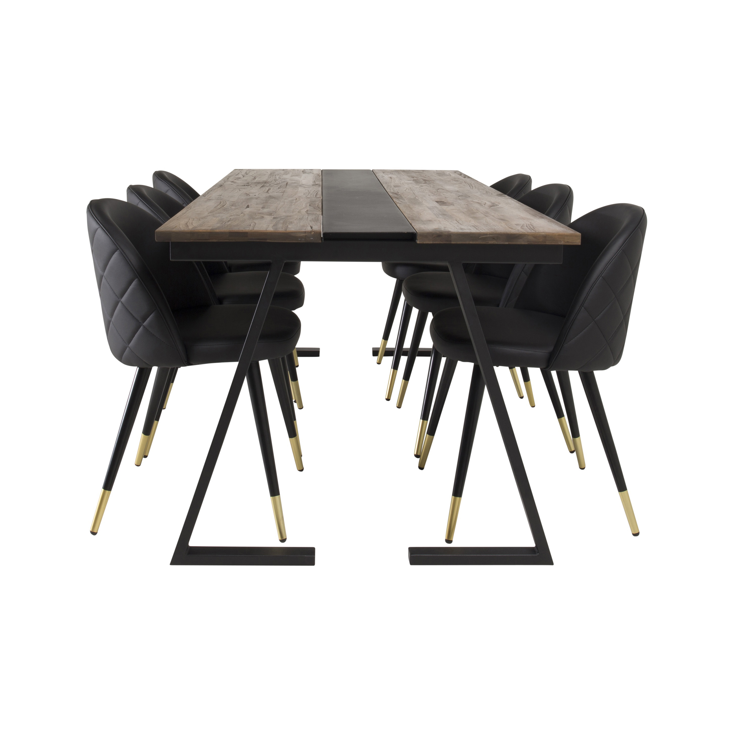 Matgrupp Venture Home Jane med 6 Valentina Stolar Mörk Teak