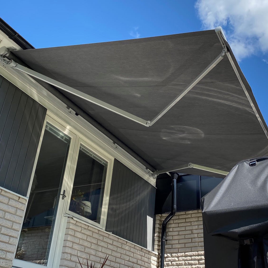 Teleskopstag Solskydd