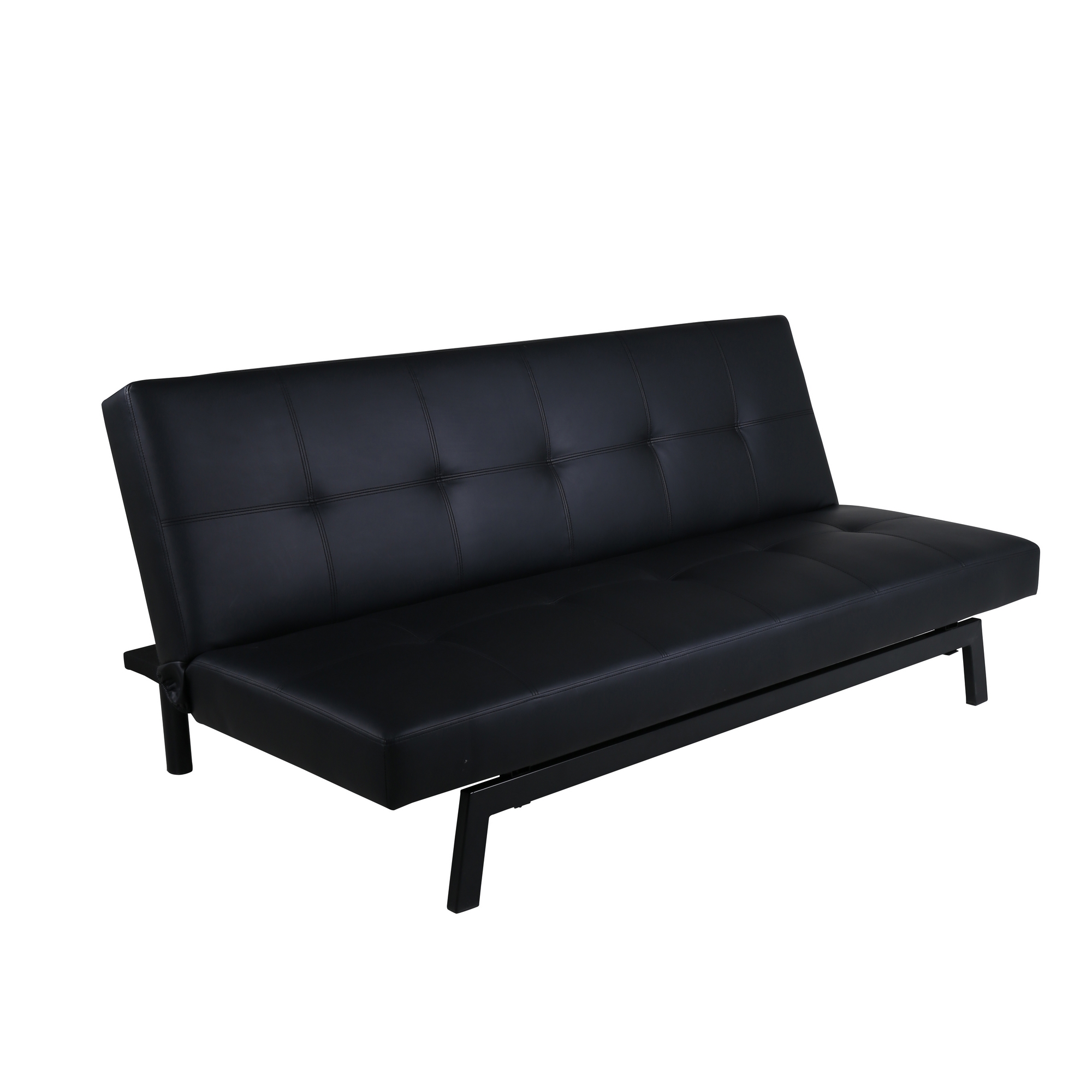 Bäddsoffa Venture Home Bodil Svart Konstläder 2-sitssoffa 180x80x55 cm 1 Sovplats