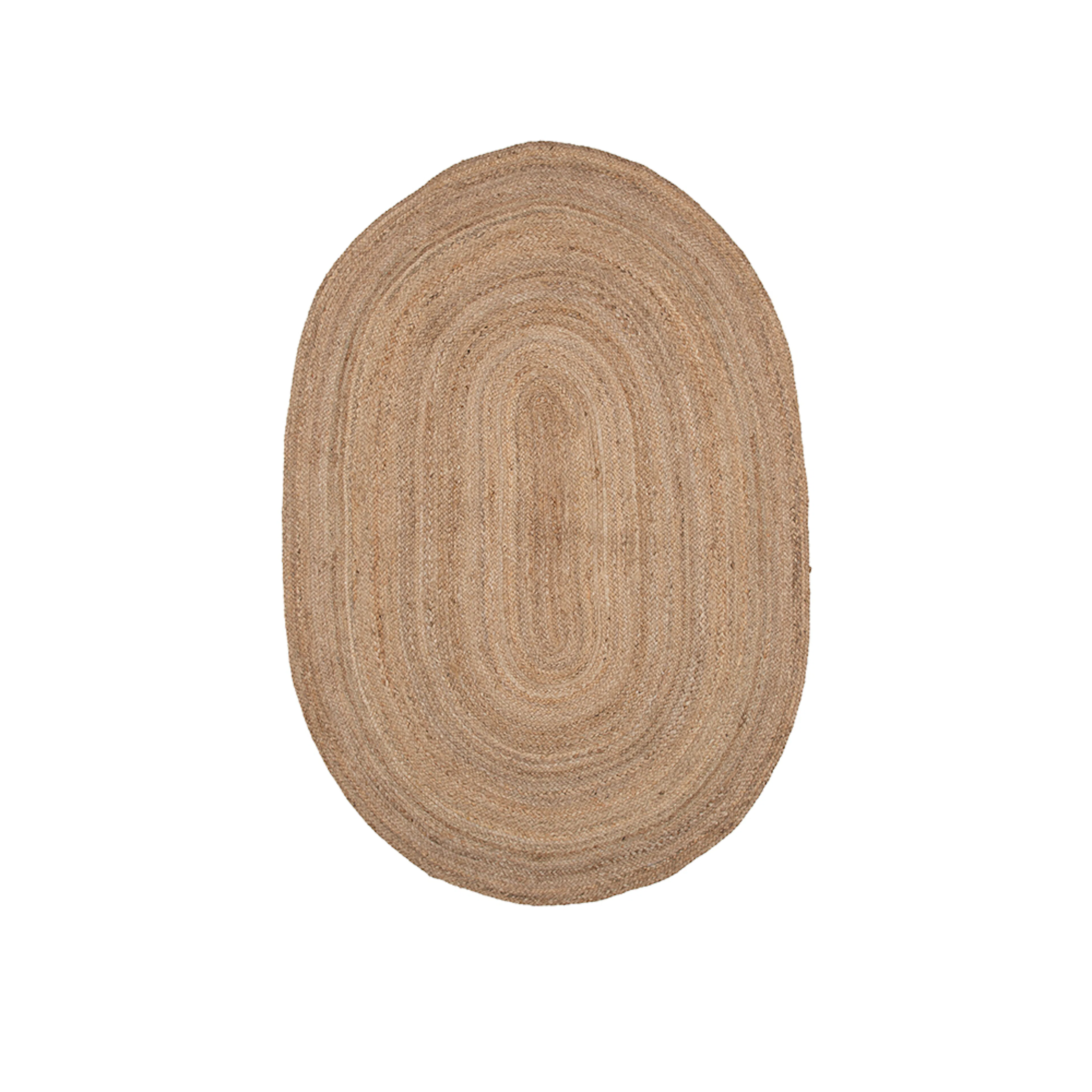Oliver 100% jute - 300*200- -Oval-Natural dark 300x200 cm