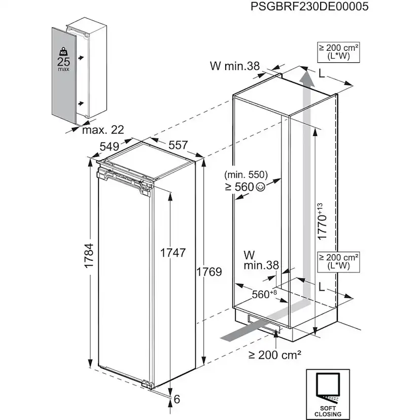 Kylskåp Electrolux ERD6DE18C DynamicAir 310L Energi E