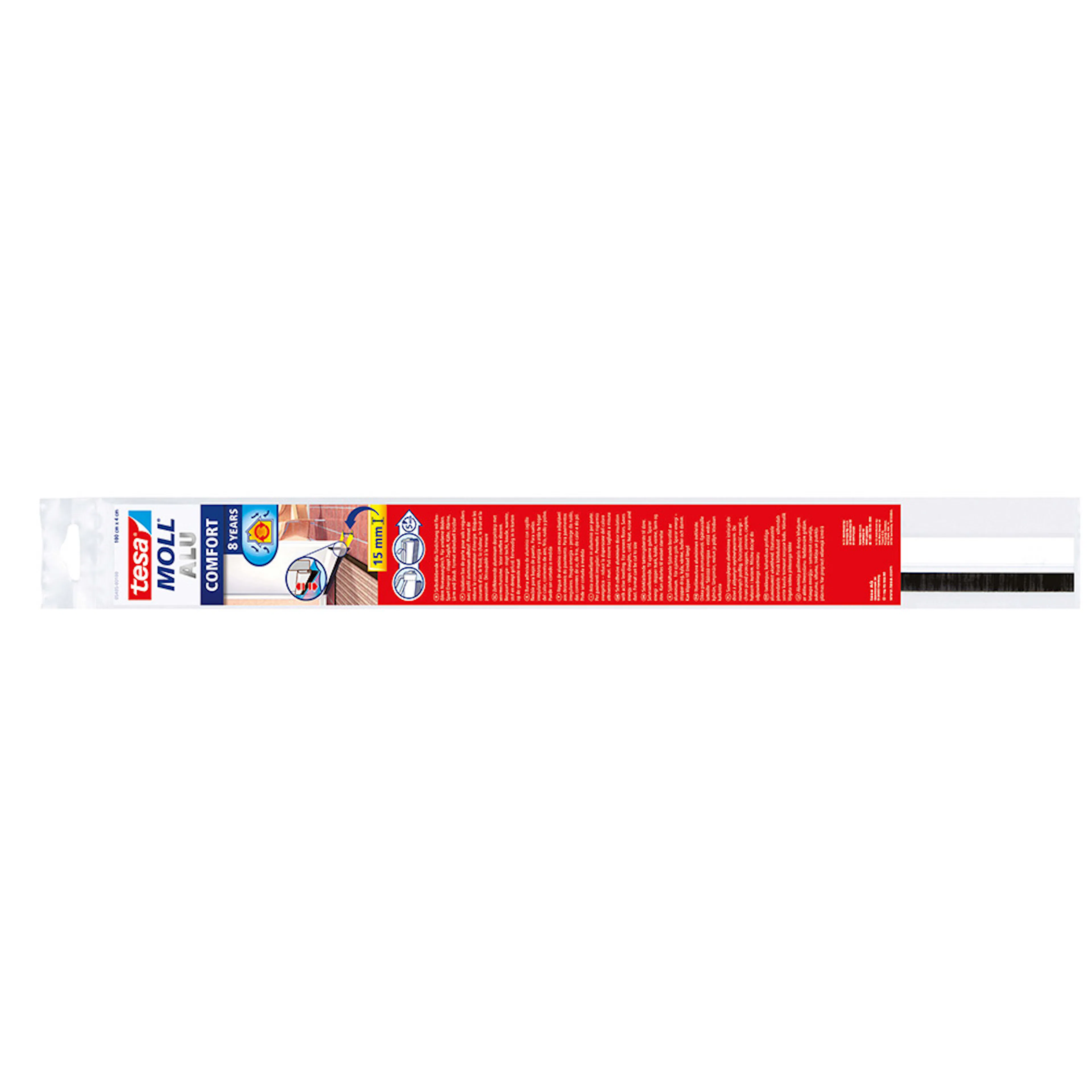 Borstlist Tesa Fjädrande Vit 1M