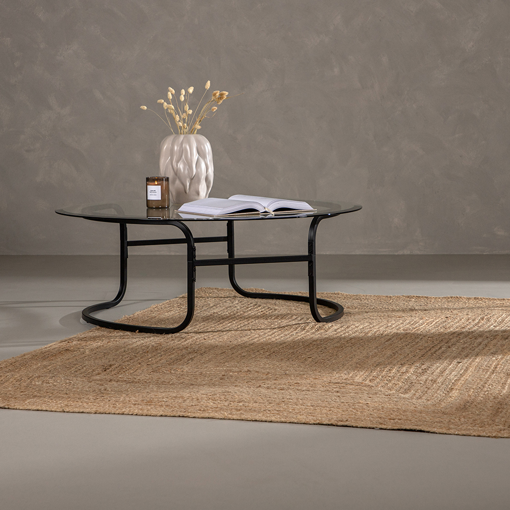 Oliver 100% jute - 300*200- -Rectangular-Natural dark 300x200 cm