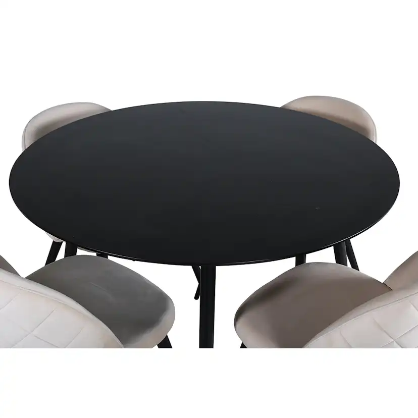 Matgrupp Venture Home Silvia med 4 Valentina Stitcthes Stolar Sammet