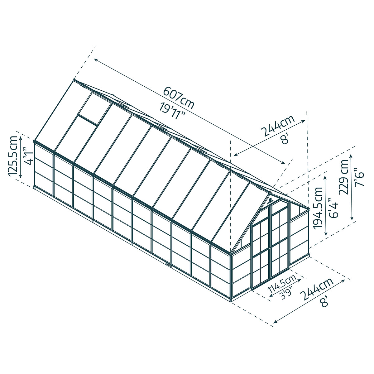 Växthus Canopia by Palram Balance 14,8 m²
