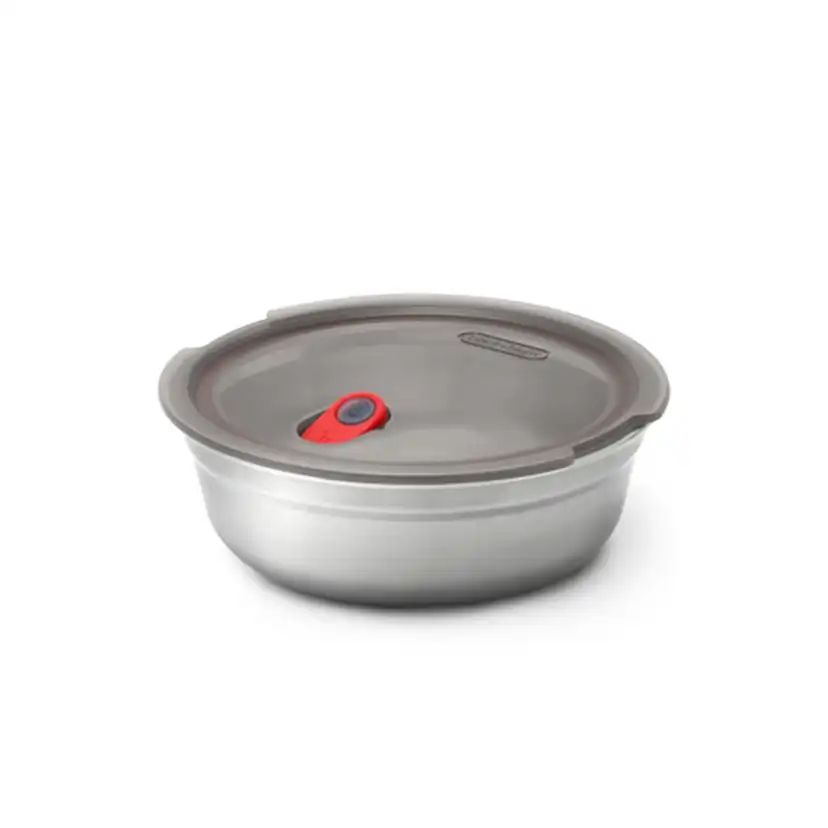 Steel Bowl B+B Small 650 ml Grå/röd Matlåda Black+Blum Steel Bowl Small 650 ml Grå/Röd