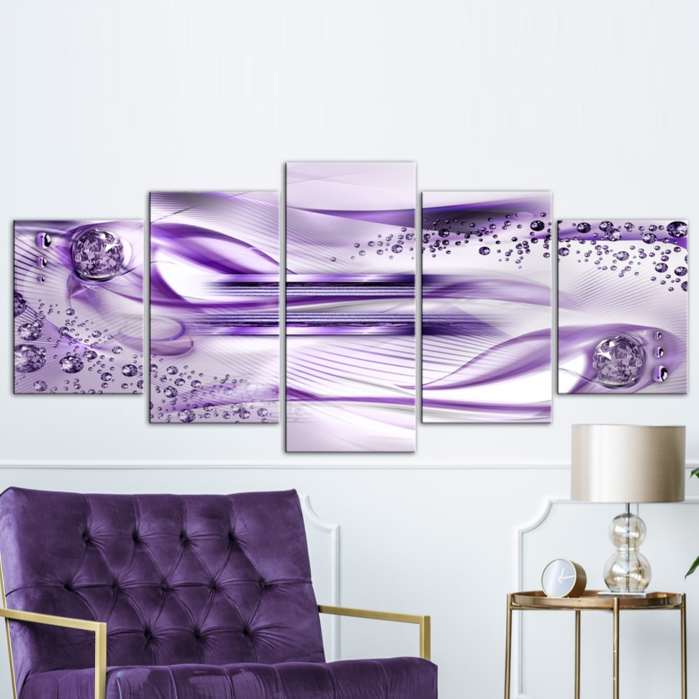 Tavla Arkiio Underwater Harp Wide Violet 5 delar