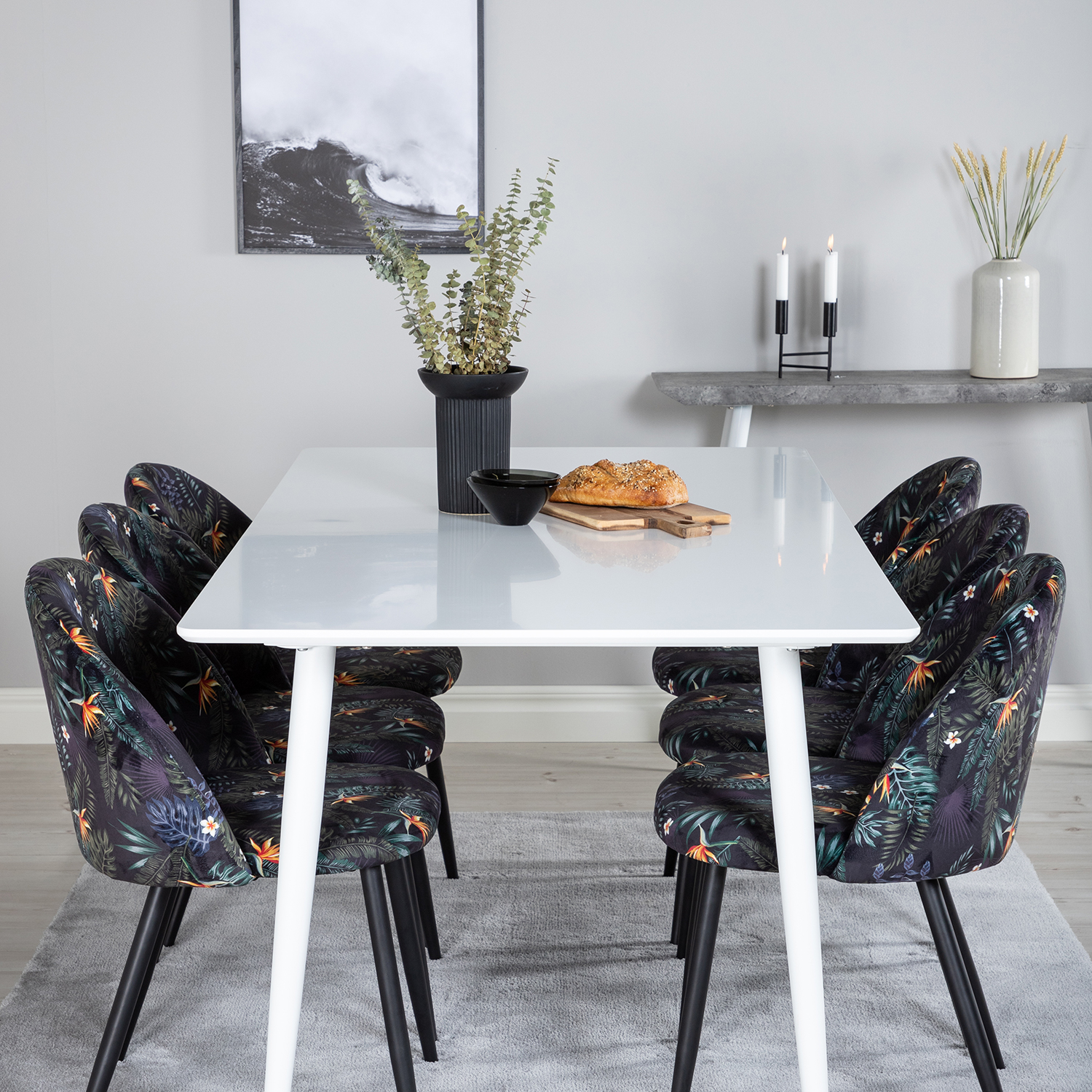 Matgrupp Venture Home Pobbie med 6 Valentina Stolar Polyestertyg