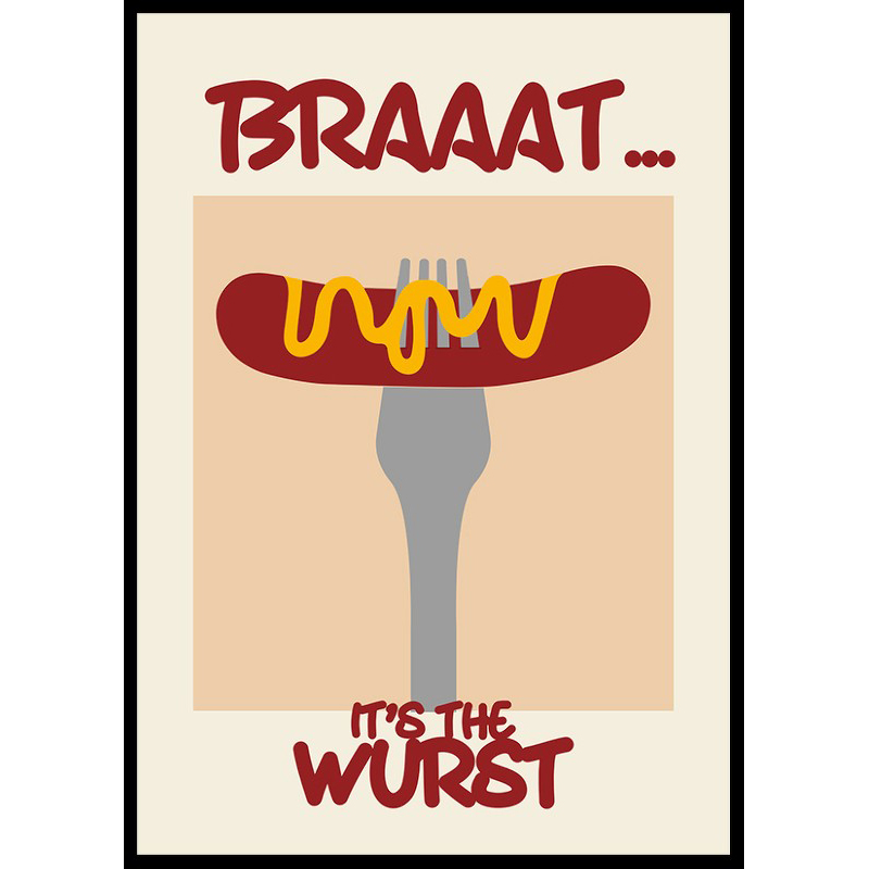 Poster Gallerix Braaatwurst