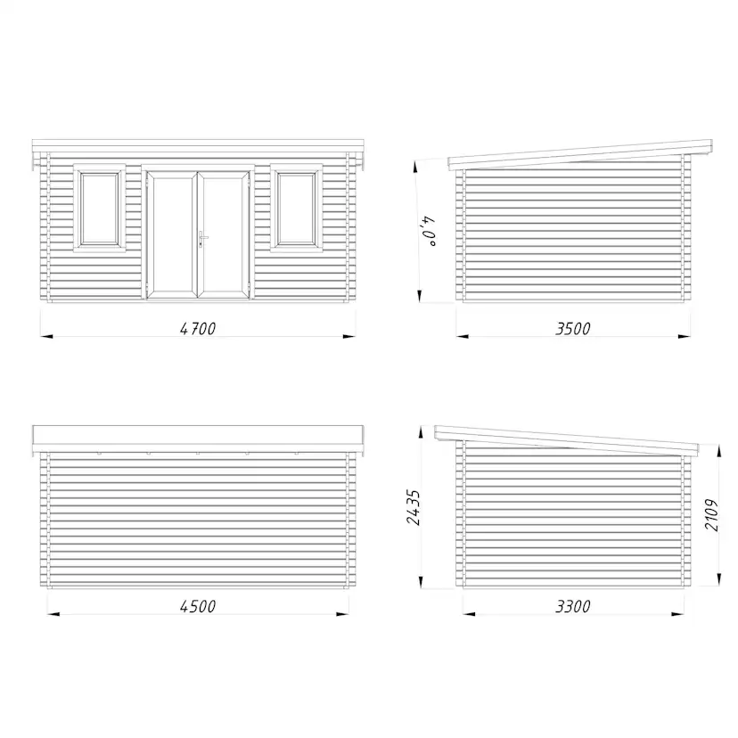 Stuga Palmako Lisandra 14,9 m² (inv. 14,2 m² )