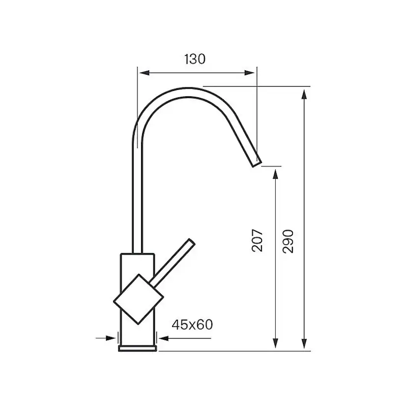 Tvättställsblandare Tapwell Level Lea 878 Krom