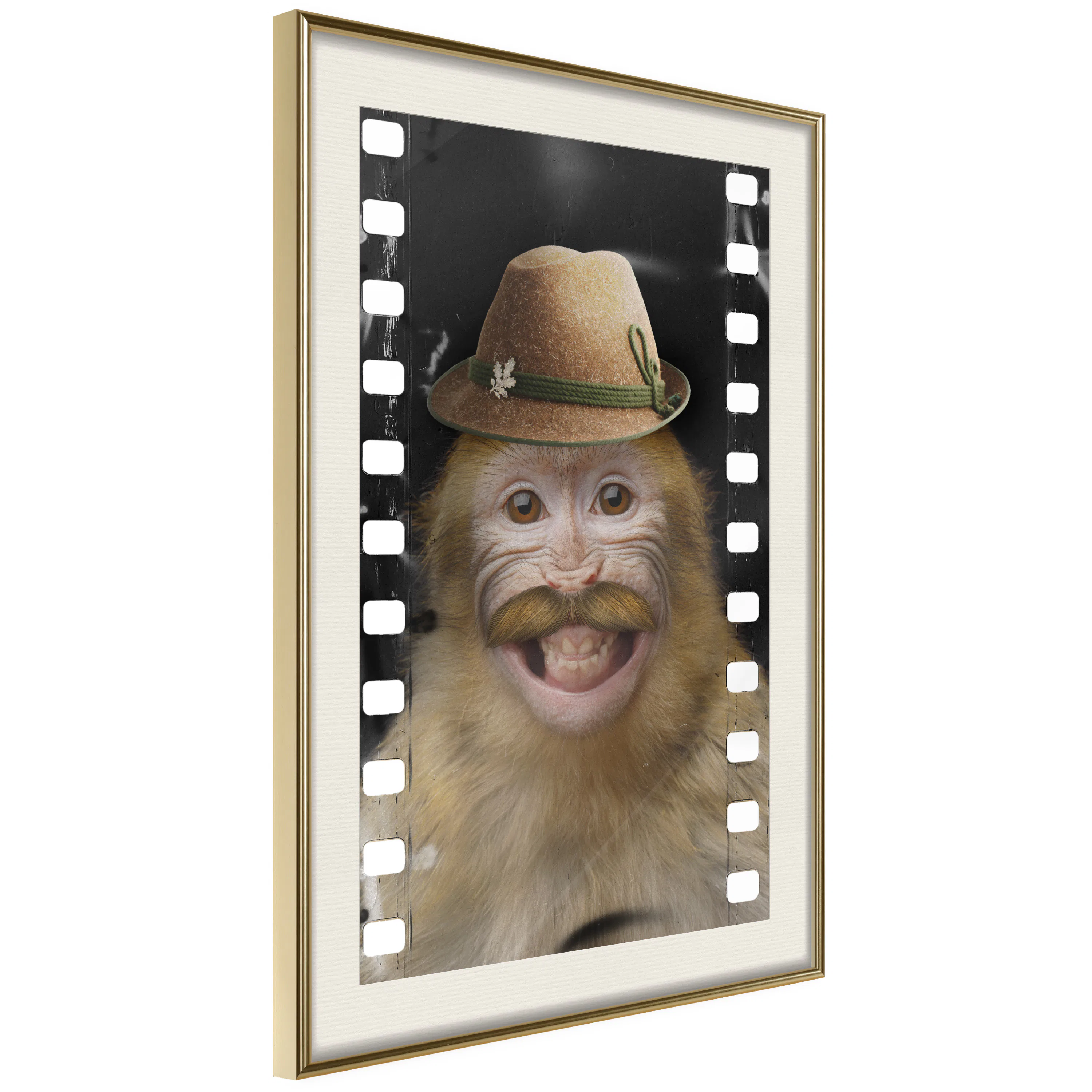Poster Artgeist Affisch Monkey In Hat