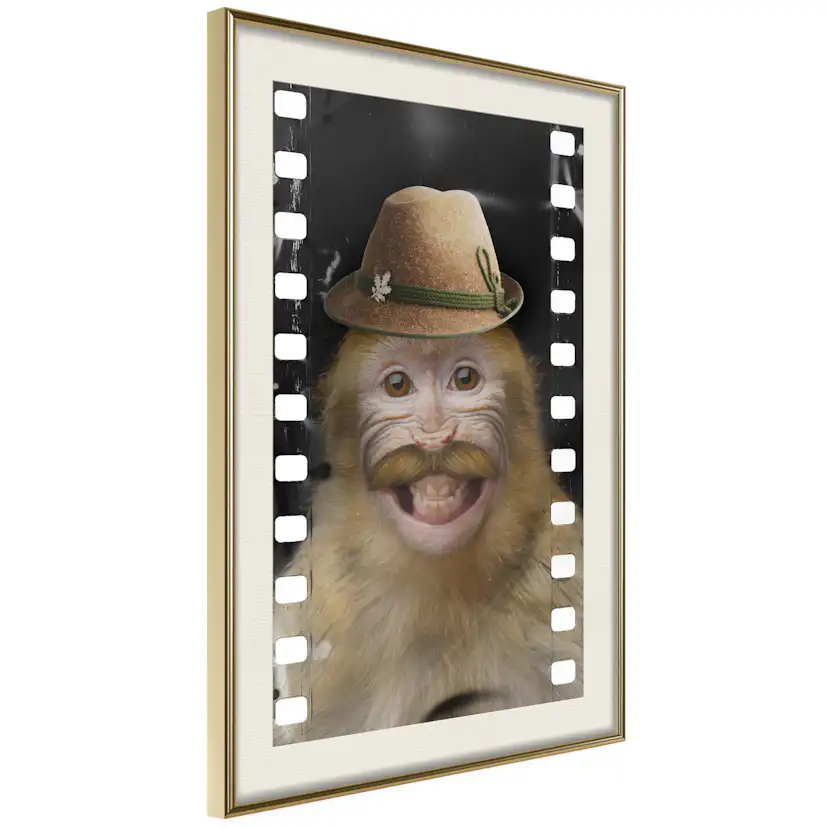 Poster Artgeist Affisch Monkey In Hat