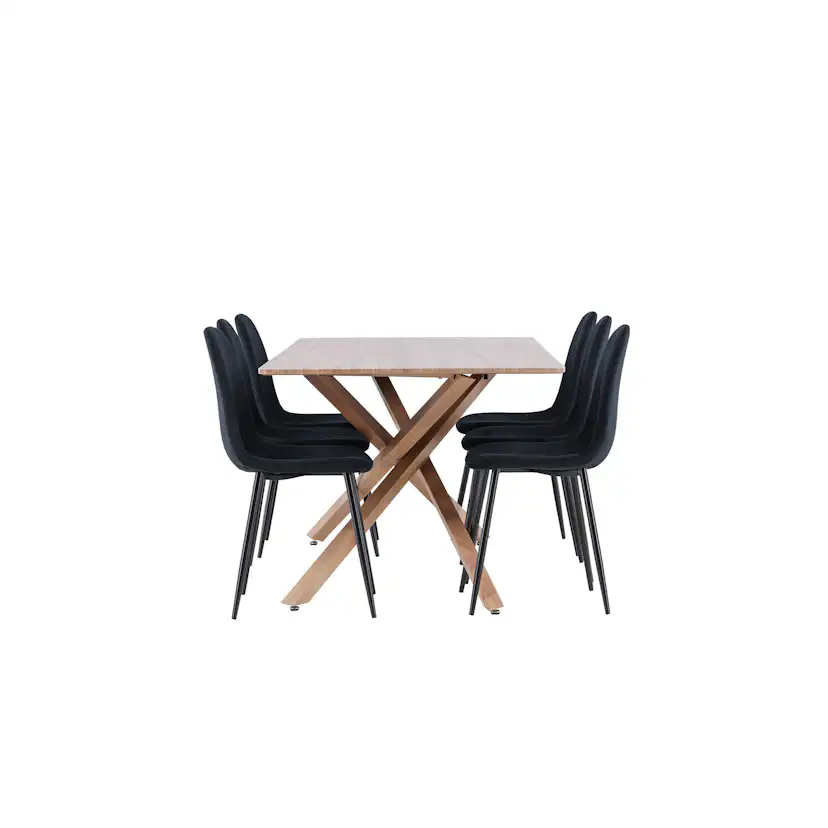 Matgrupp Venture Home Piazza 180 med 6 st Polar Stolar Sammet