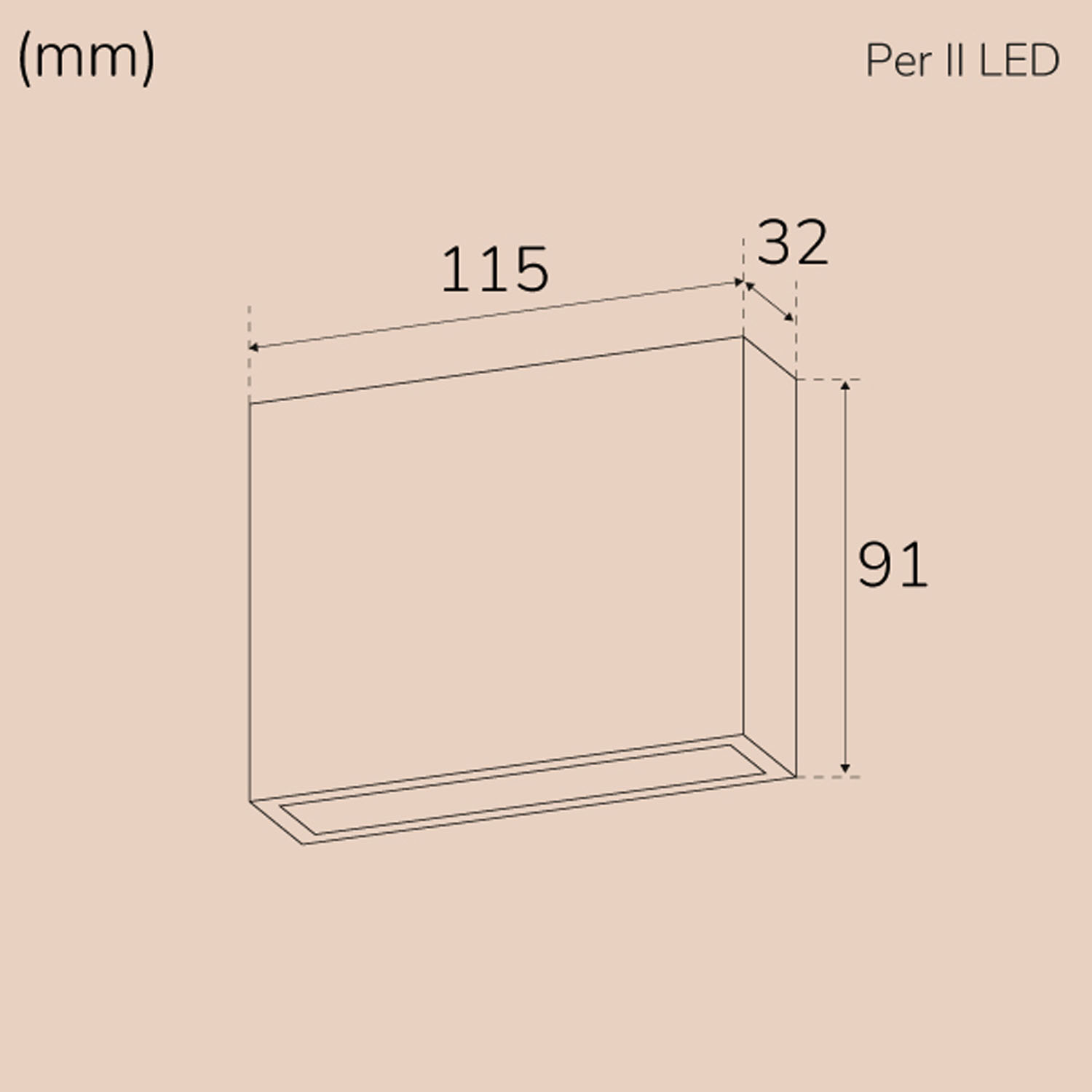 Väggarmatur Llitt LED Per II IP54 3000K 6W 430lm - Utomhusbelysning