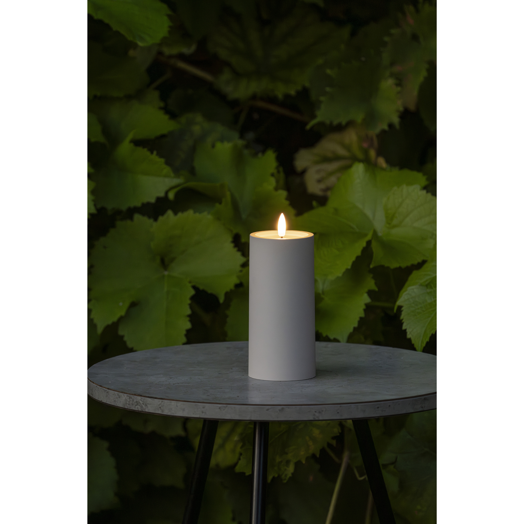 Blockljus LED beige 15cm Beige
