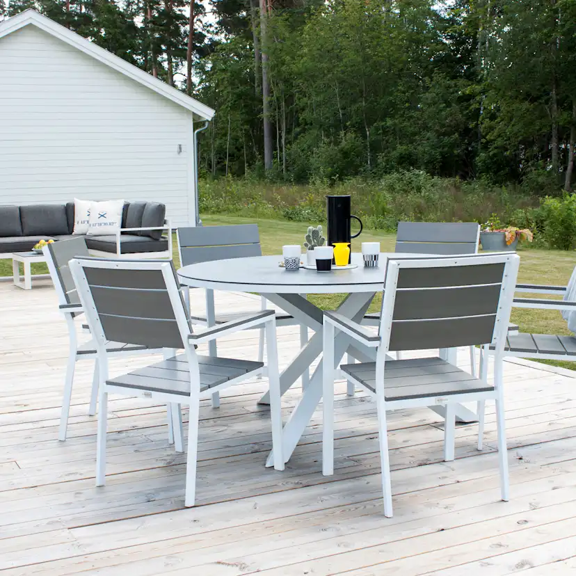 Matgrupp Utomhus Venture Home Copacabana med 6 Lova KarmTrädgårdsstolar