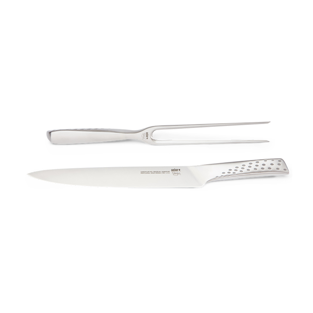 Förskärarset Weber Style Rostfritt Stål Kniv & Gaffel