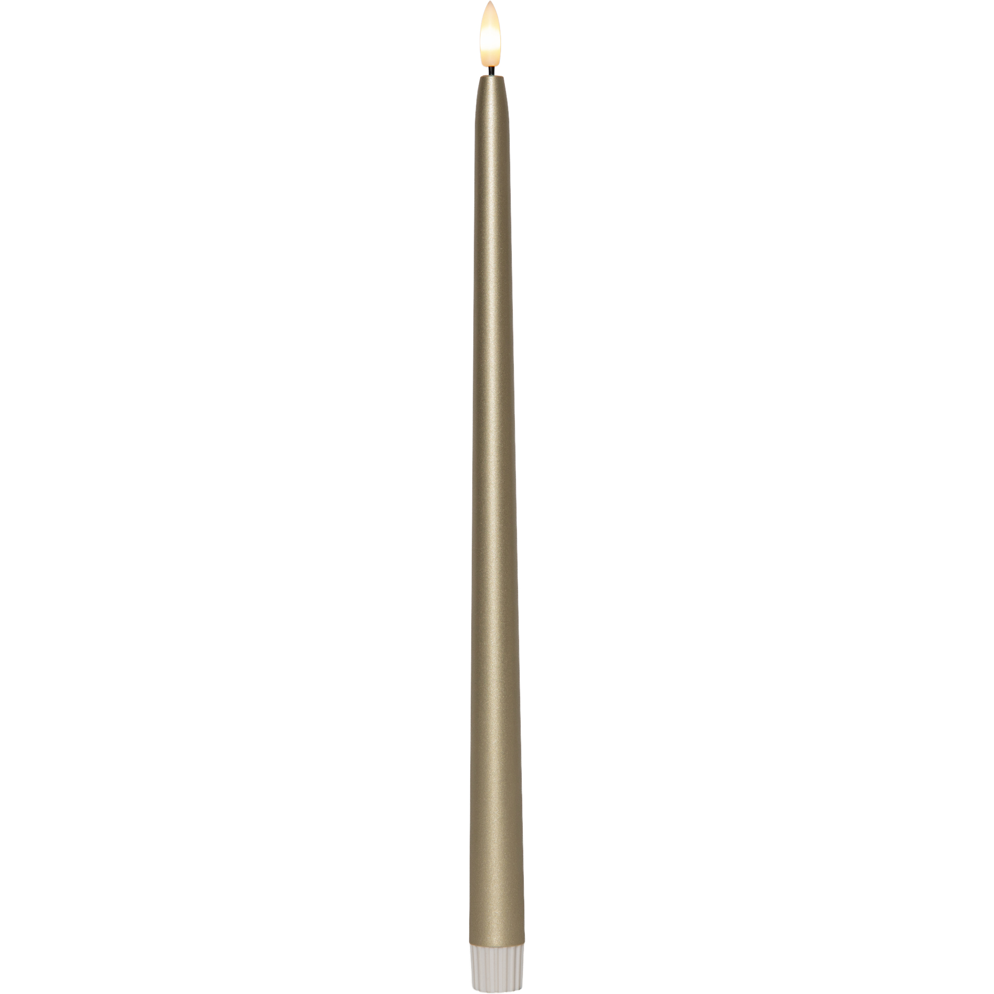 LED Antikljus 2-pack Flamme Metal Guld 39 cm Färg: Guld; Höjd 390 Mm