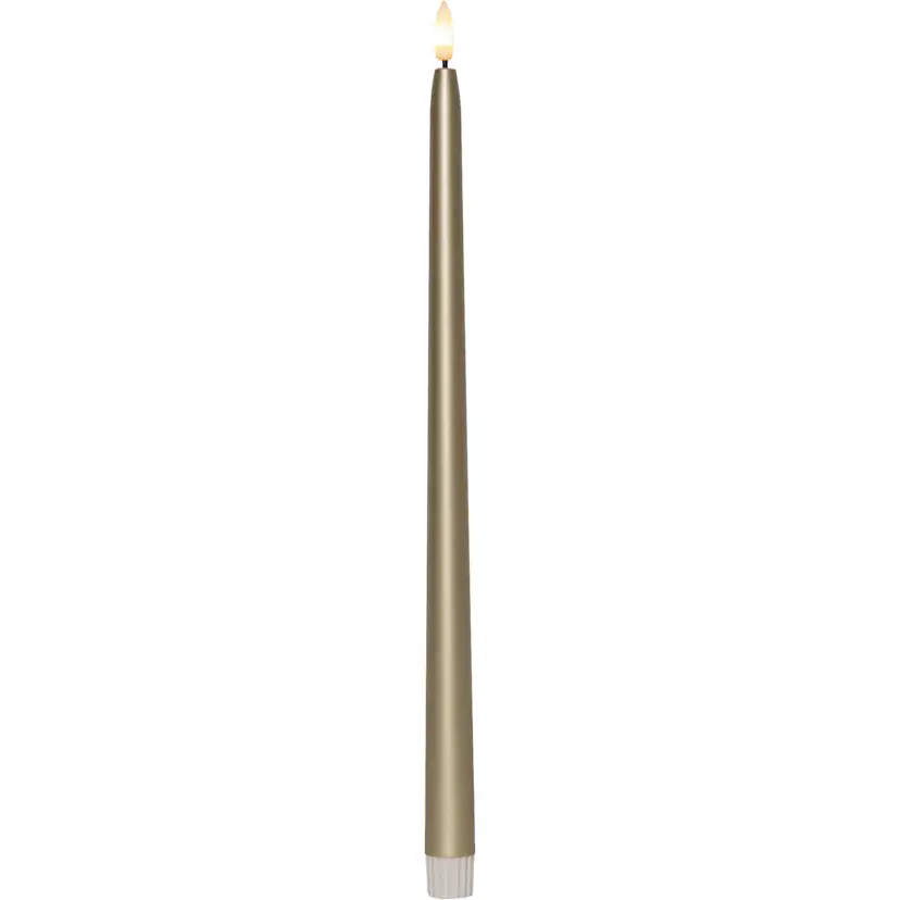 LED Antikljus 2-pack Flamme Metal Guld 39 cm Färg: Guld; Höjd 390 Mm