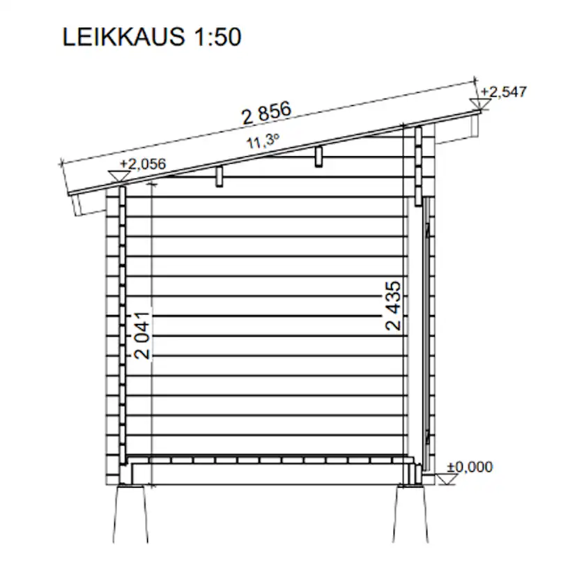 Timmerförråd LP Garden P-S (8m²) Pulpettak