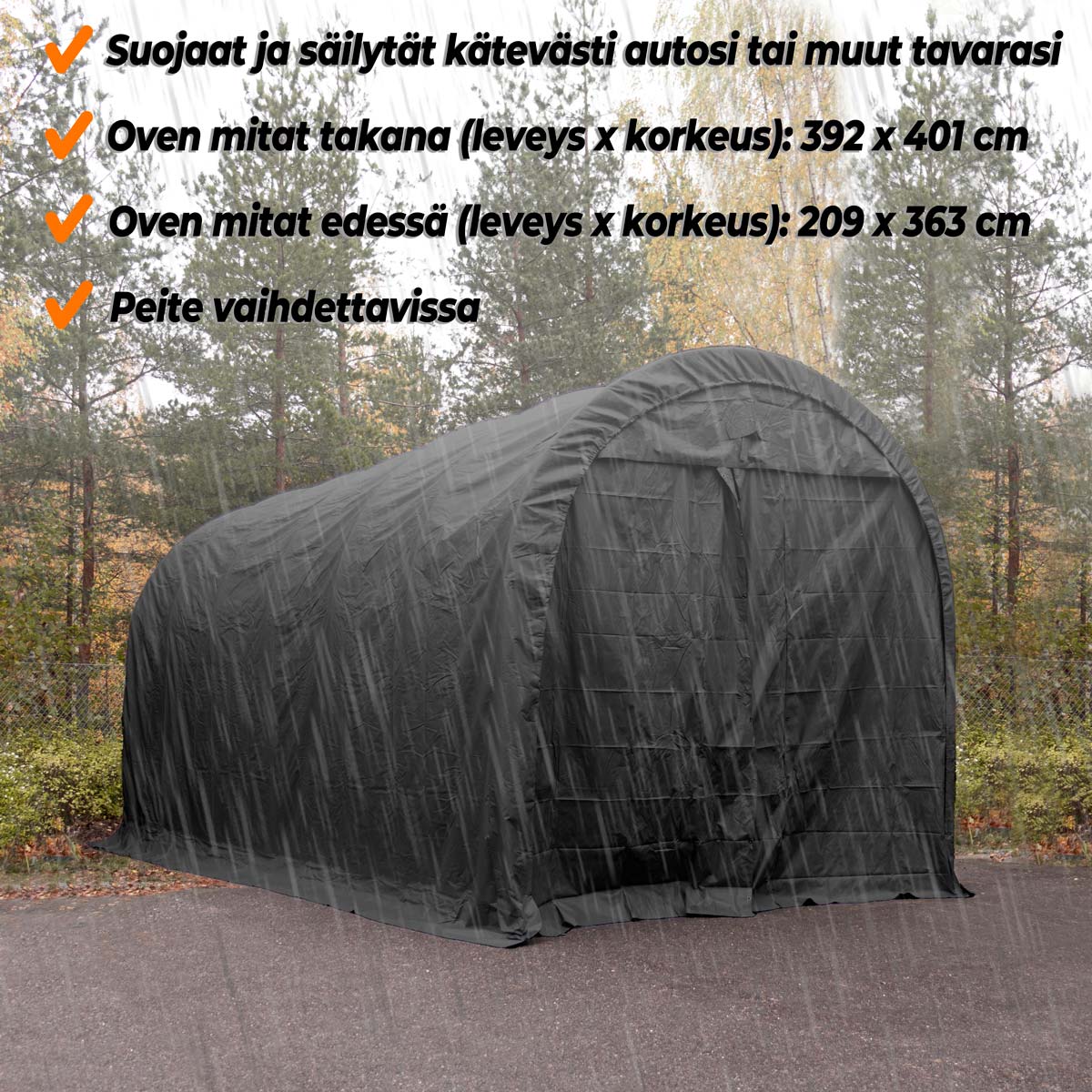 Garagetält Fornorth 4x8m