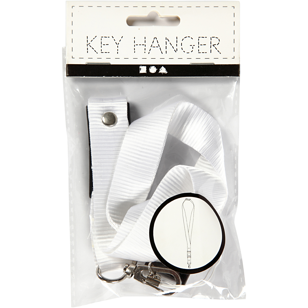 Nyckelband Creativ Company Vit 53x2 cm 1 St