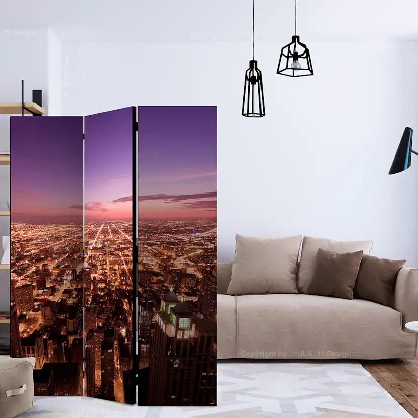 Rumsavdelare Skärmvägg Arkiio Chicago Panorama 135x172 cm