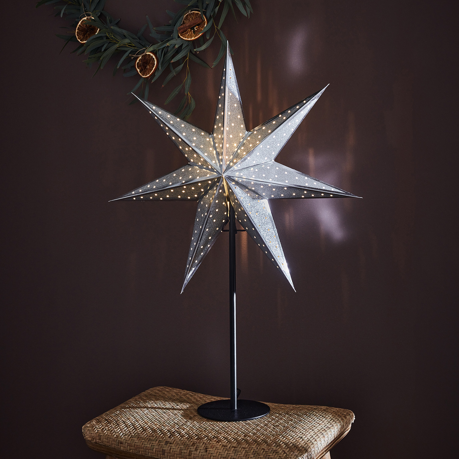 Adventsstjärna Markslöjd Glitter 45 cm
