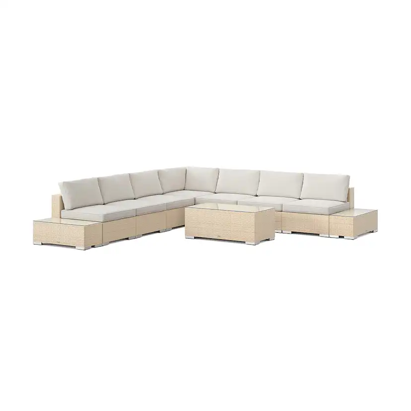 Loungegrupp Comfort Garden Bahamas utomhus hörnsoffa 7-sits vändbar och bord