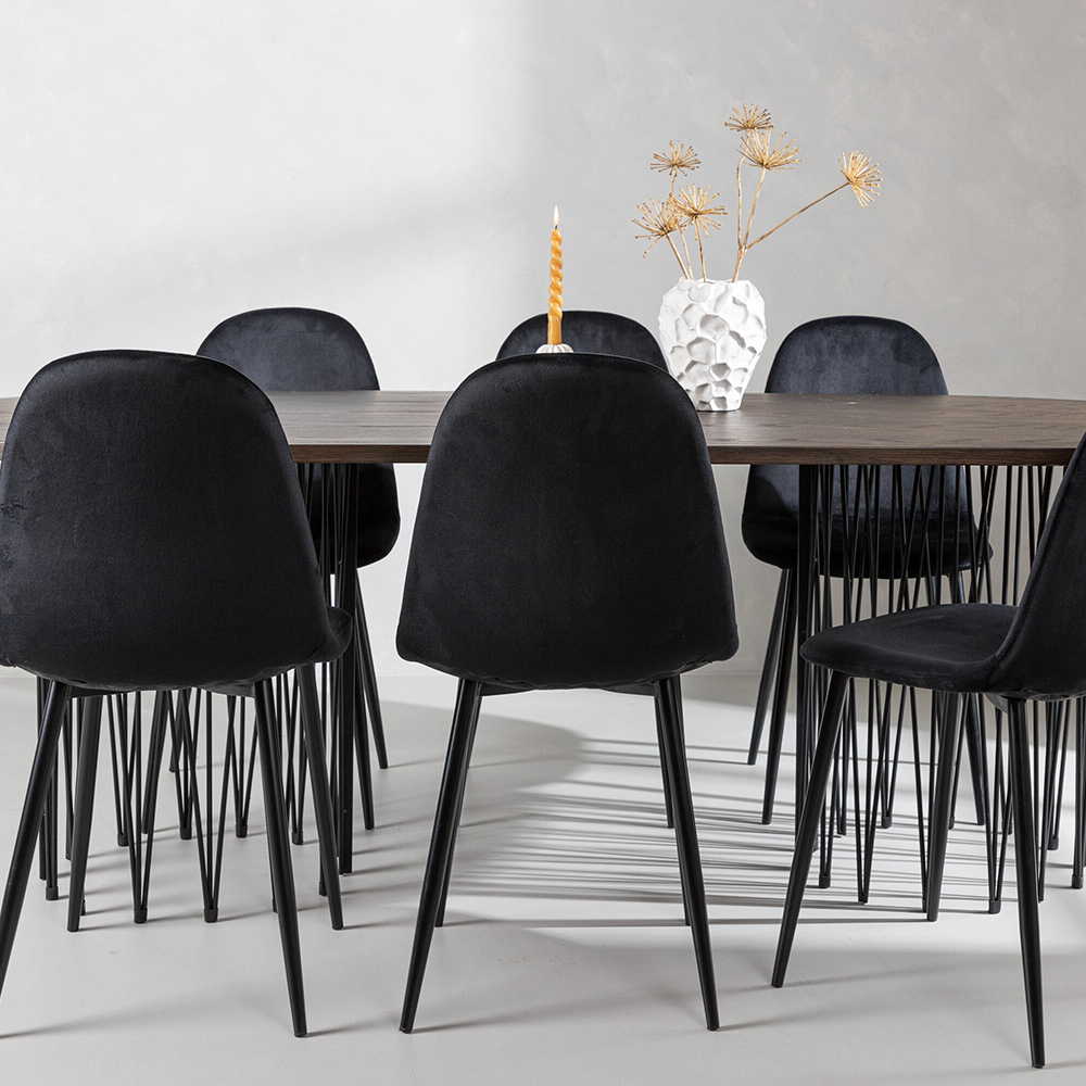 Matgrupp Venture Home Stone med 6 Polar Stolar Sammet