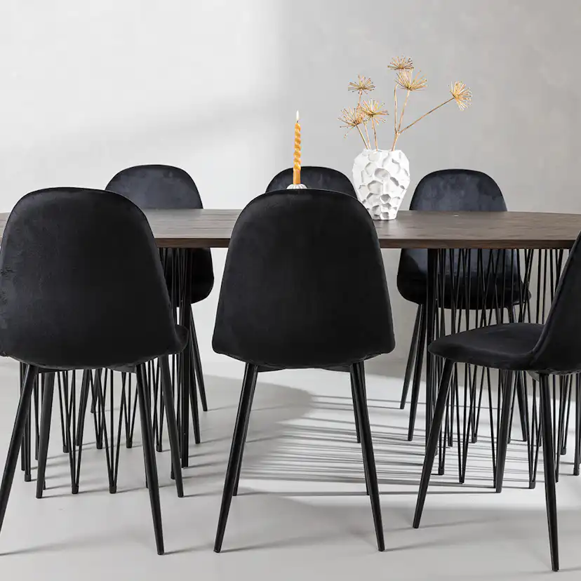 Matgrupp Venture Home Stone med 6 Polar Stolar Sammet