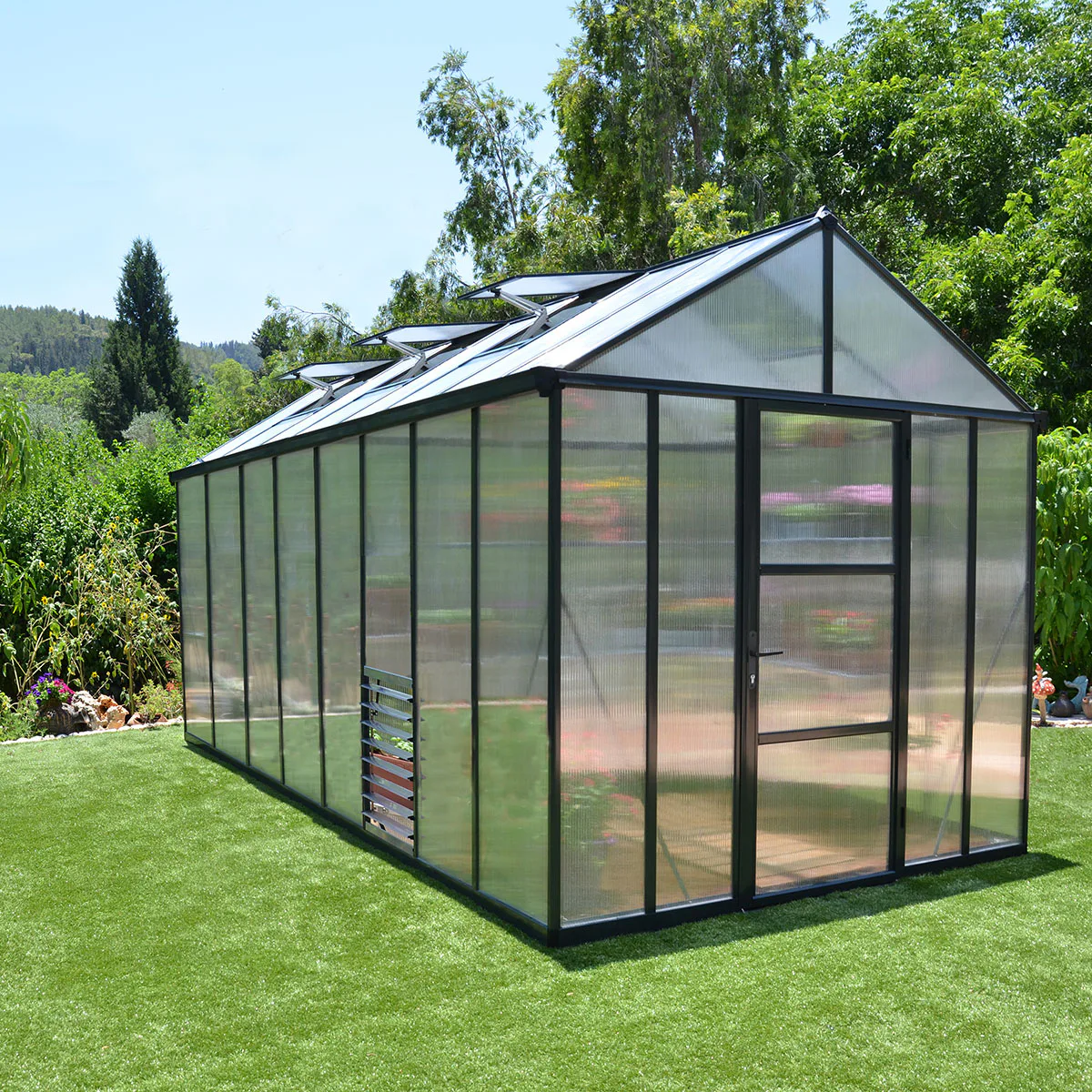 Växthus Canopia by Palram Glory 12,2 m² Mörkgrå