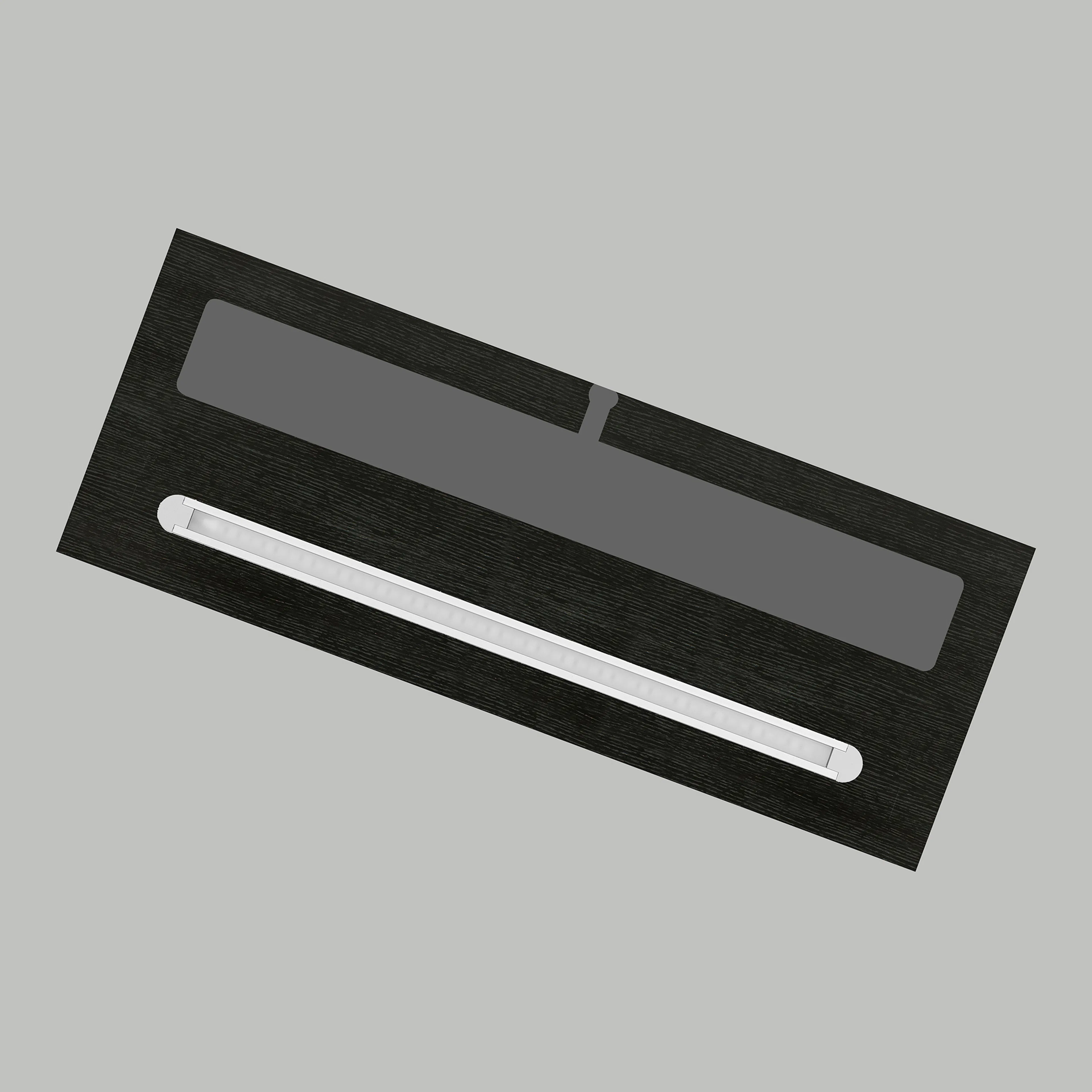 4AQUA Ljusramp 120 ledremsa svart ek melamin Färg: Svart Ek, Bredd: 1200 mm