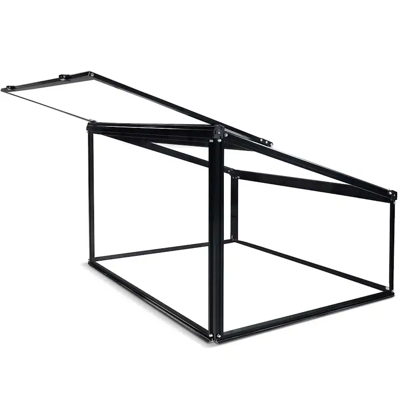 Växthus Metalcraft 1,02 kvm Svart Rektangulärt