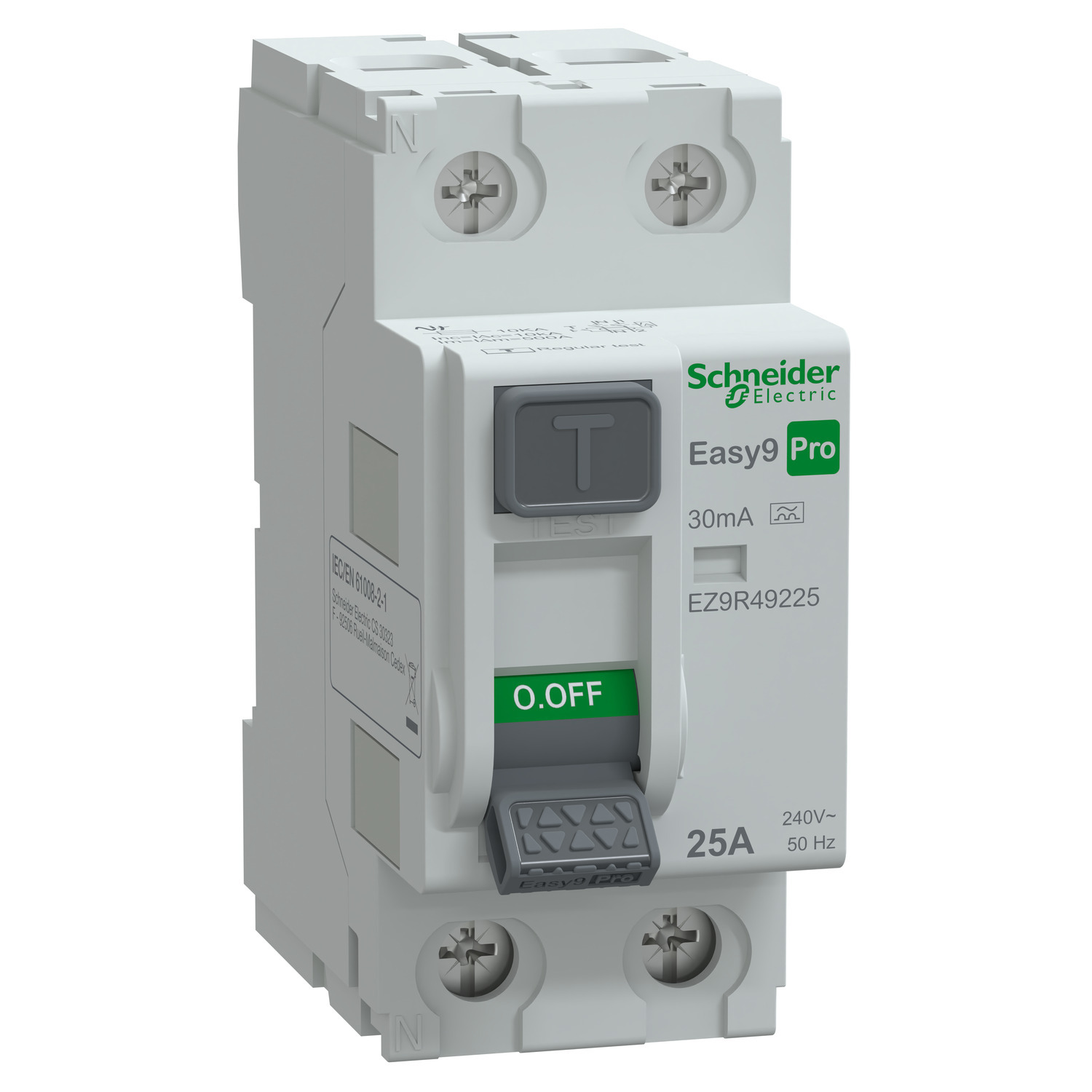 Jordfelsbrytare Schneider Electric Easy9 2-polig 25 A 30 mA a