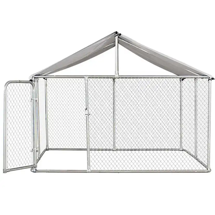 Trekker hundgård med tak, 6 x 3m 6x3 m