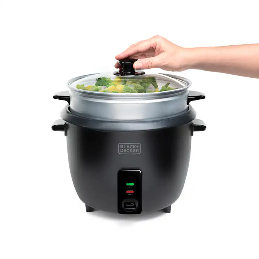 Riskokare Black+Decker 1,8 L Svart Inkl Tillbehör för Ångkokning