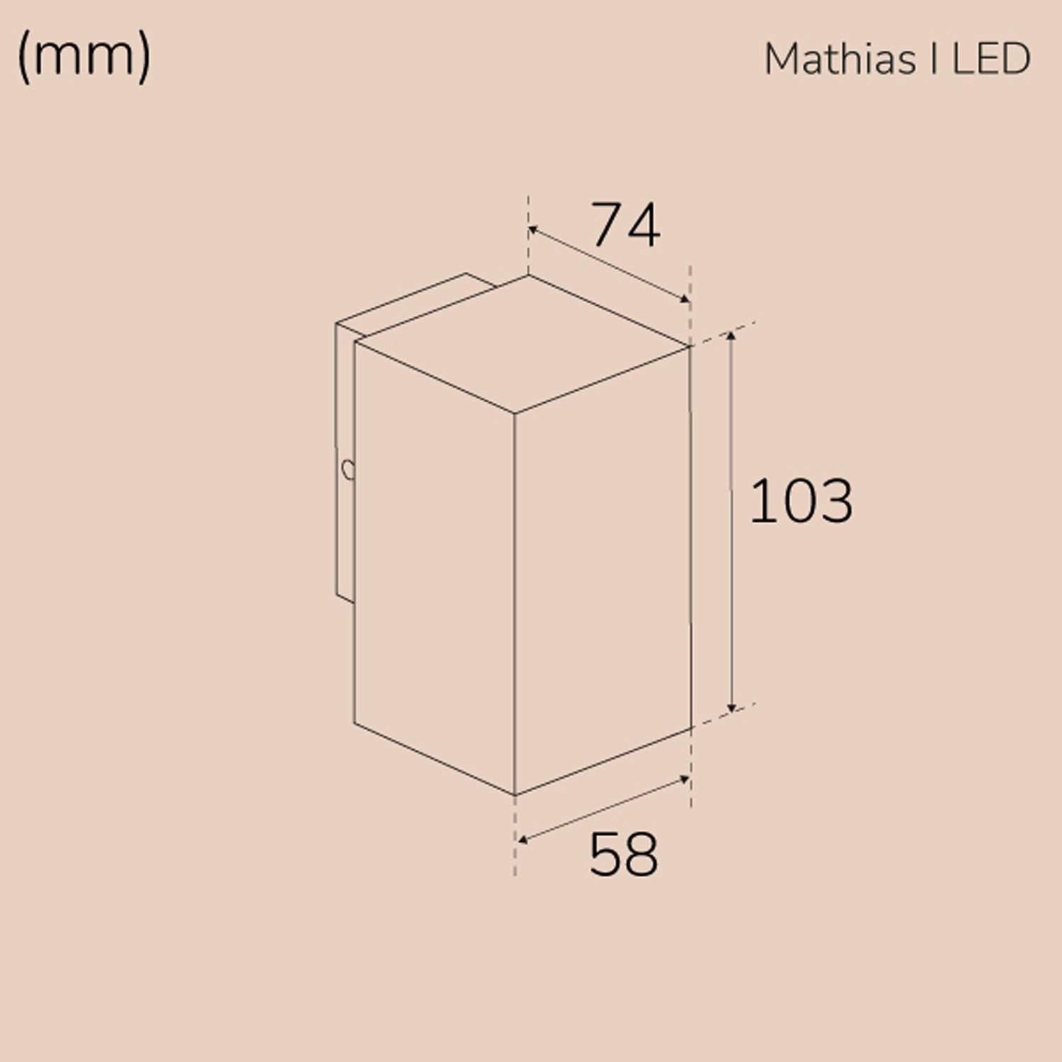 Väggarmatur Llitt Mathias I LED IP65 3000K 3W 290lm - Utomhusbelysning