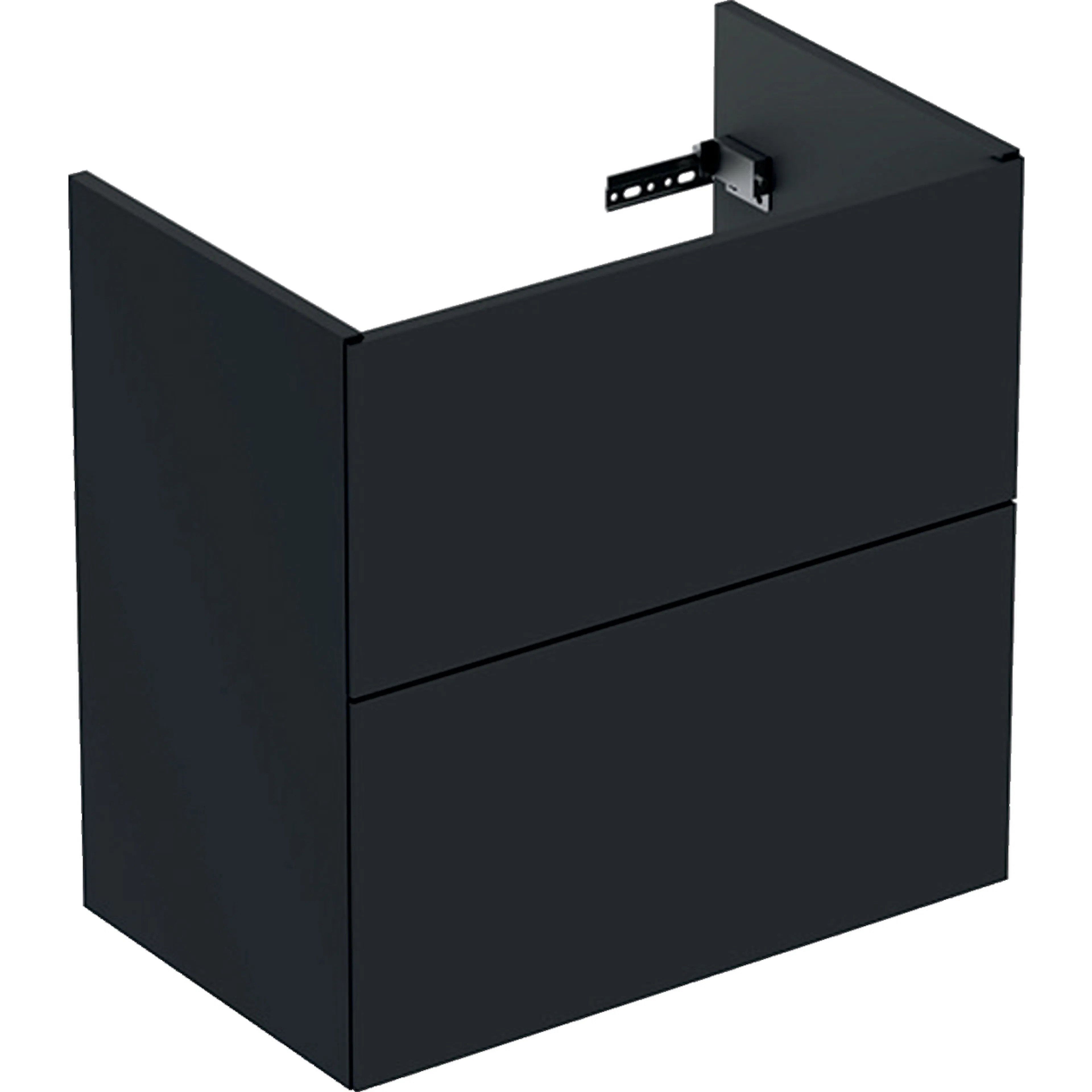 Ifö Elegant underskåp för möbeltvättställ, med två lådor, ko Svart, 600x600 mm