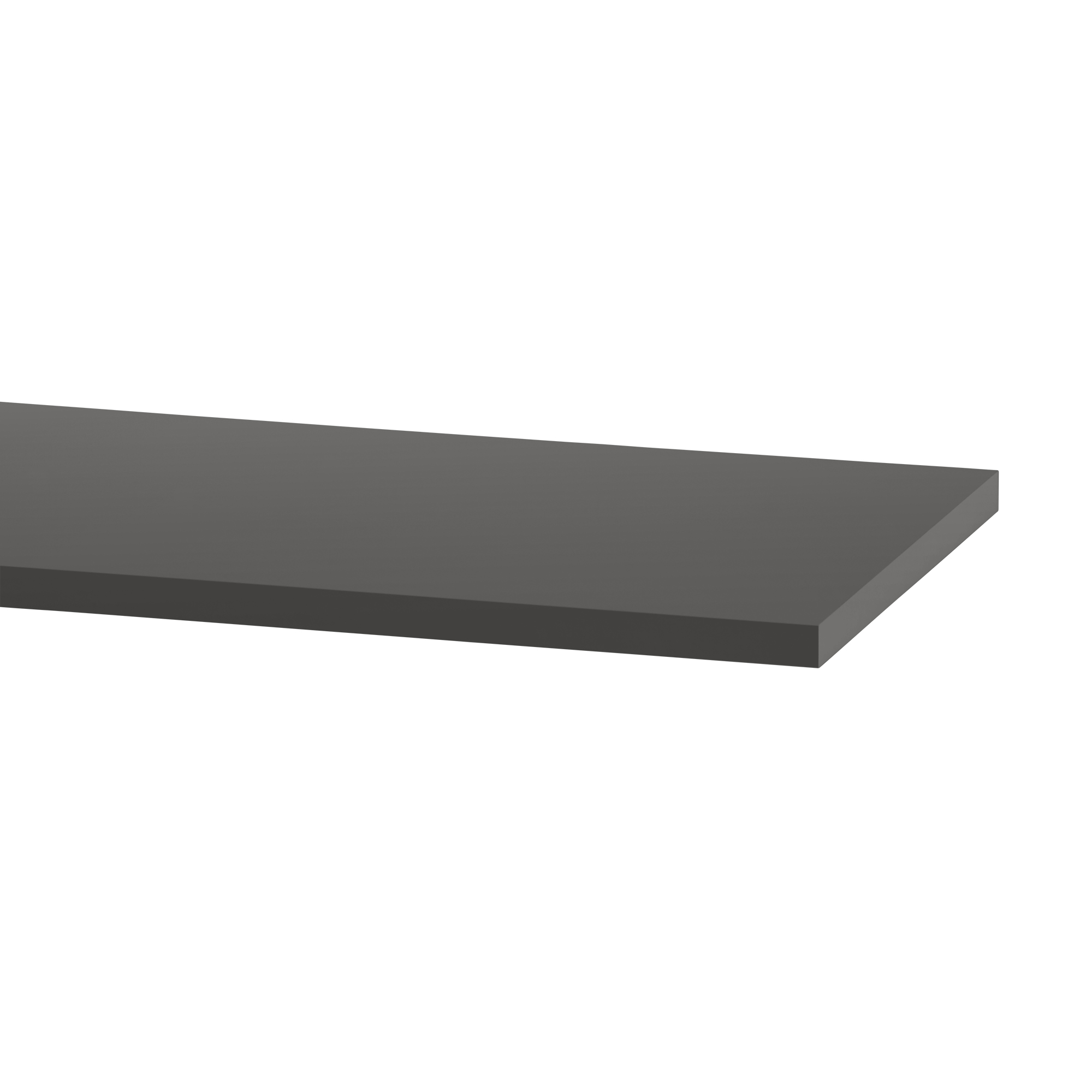 Hyllplan melamin B: 180 D: 30 Graphite BxDxH 1800x300x19 mm, Graphite