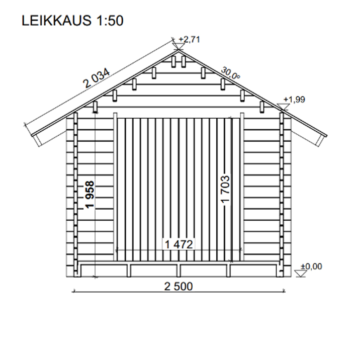 Timmerförråd LP Garden S-S Rak Vägg 6,2m² – Lappländsk Timmerkvalitet